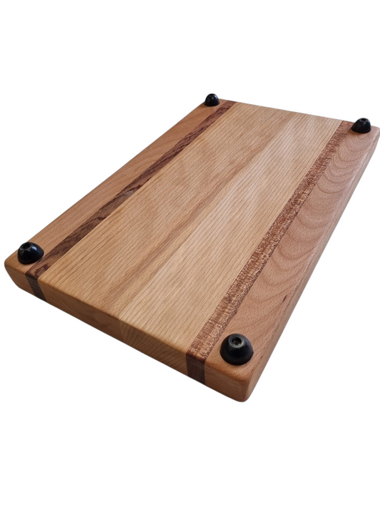 Beech and sapele strip face grain