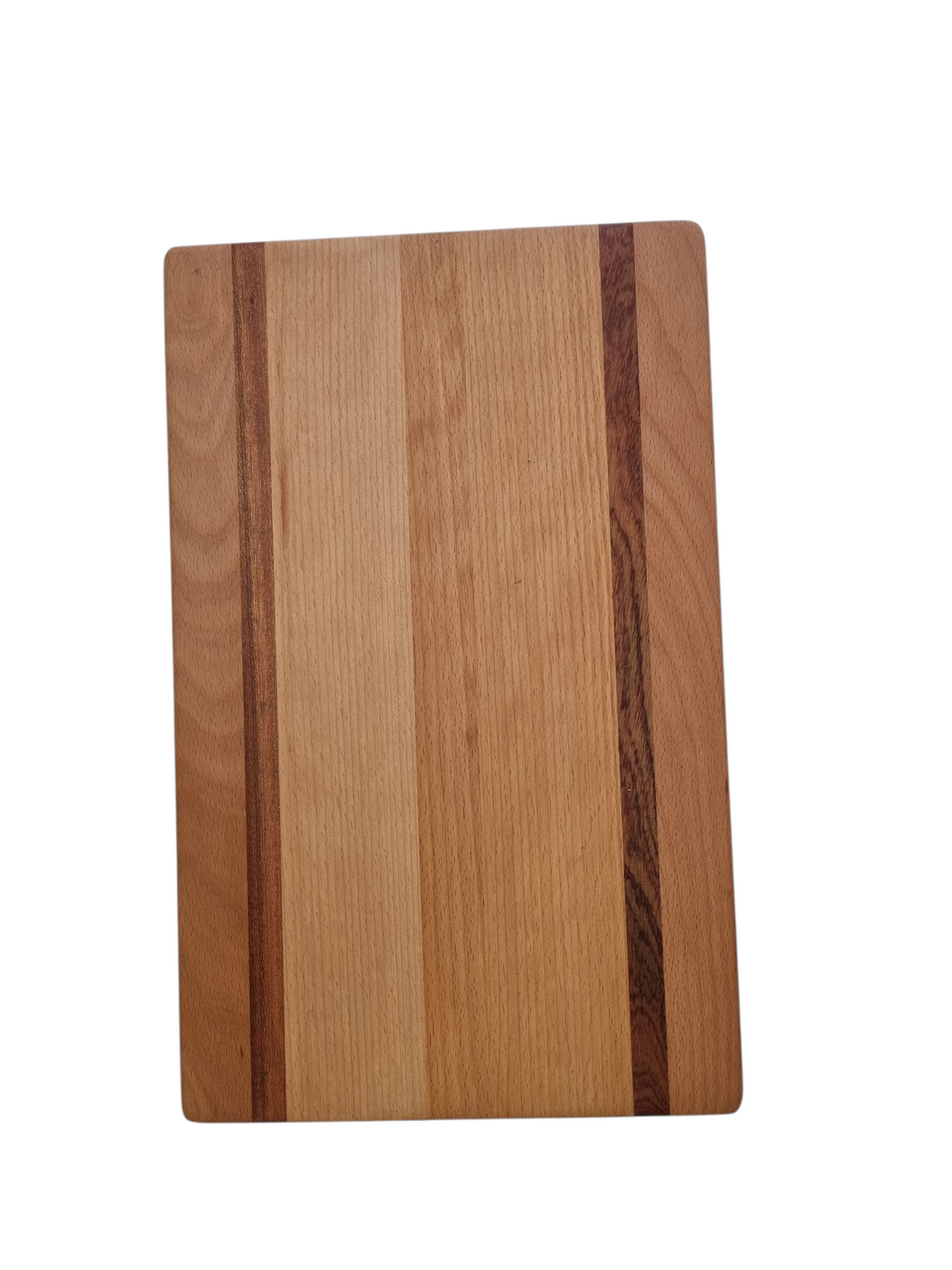 Beech and sapele strip face grain