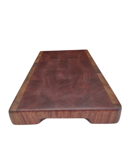Sapele with Iroko trim. Large endgrain