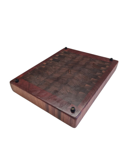 Ls and dashes end grain block