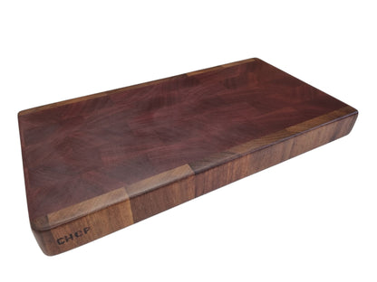 Sapele with Iroko trim. Large endgrain