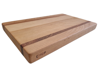 Beech and sapele strip face grain
