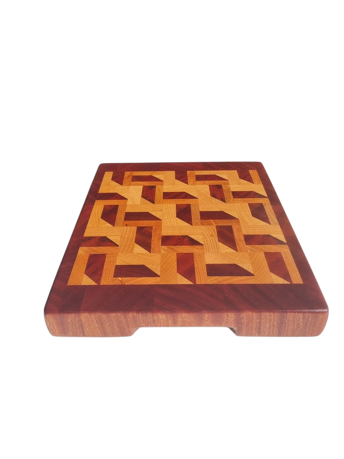 3D Zig Zag End Grain Chopping Block – Medium